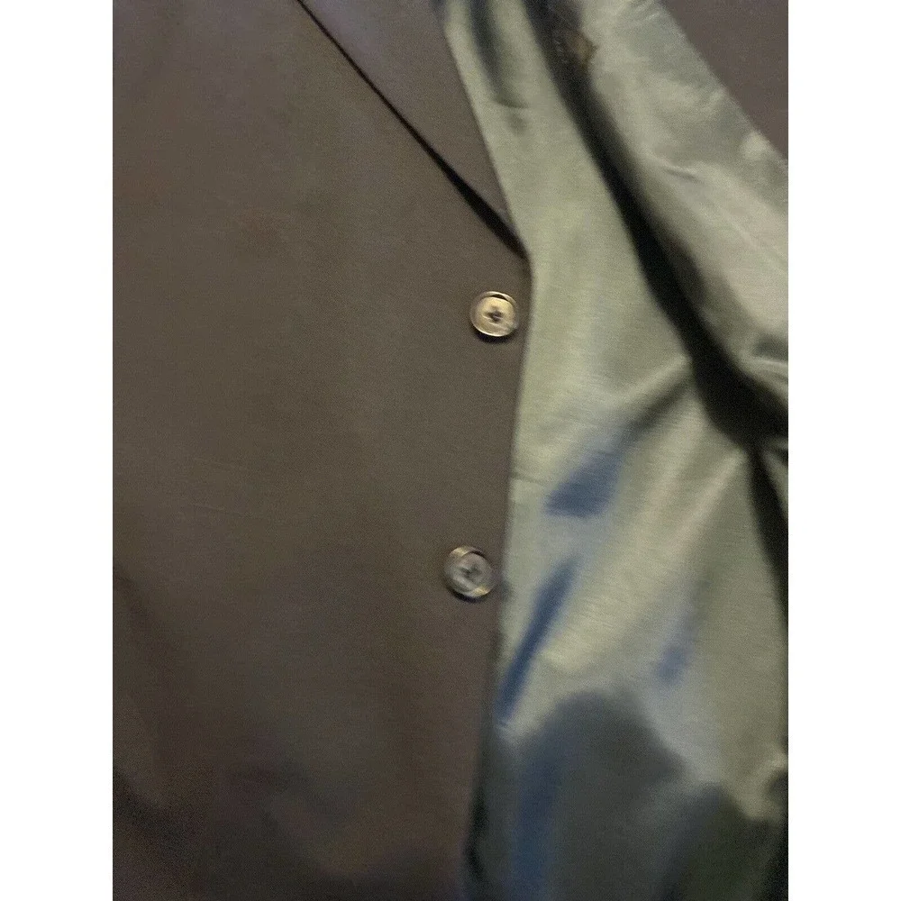 Towncraft Blazer Black Wool &Lana Sport Coat Jacket 48 R